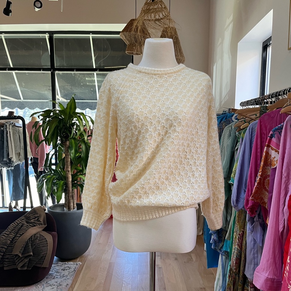 Lilly Pulitzer ☀️ Corabelle Sweater, Coconut Honeycomb, Medium, EUC